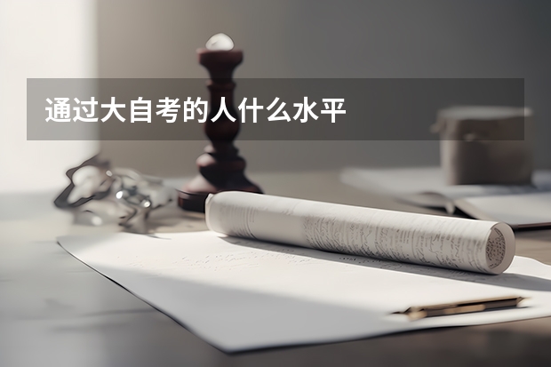 通过大自考的人什么水平