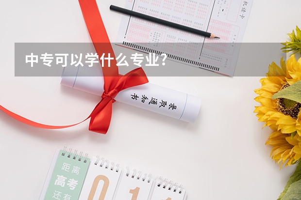中专可以学什么专业?