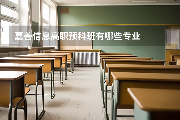 嘉善信息高职预科班有哪些专业