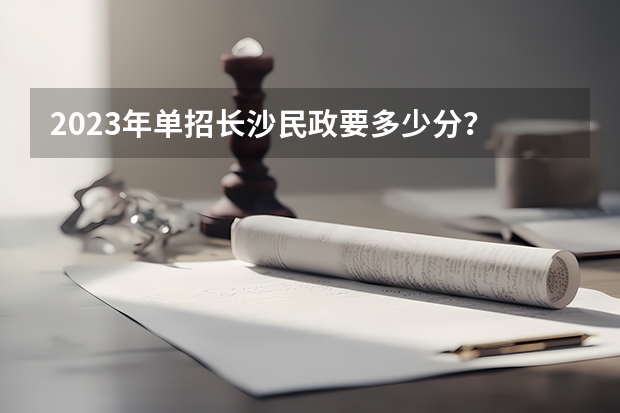 2023年单招长沙民政要多少分？
