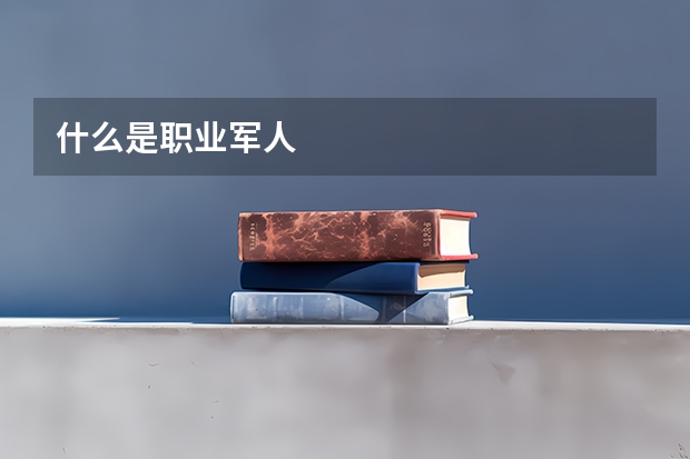 什么是职业军人