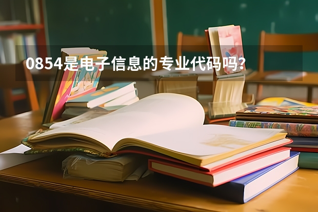 0854是电子信息的专业代码吗？