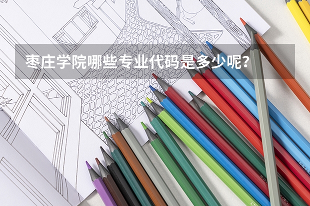 枣庄学院哪些专业代码是多少呢？