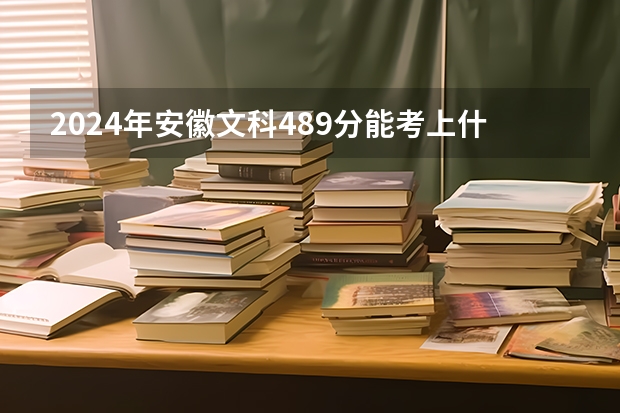 2024年安徽文科489分能考上什么大学?