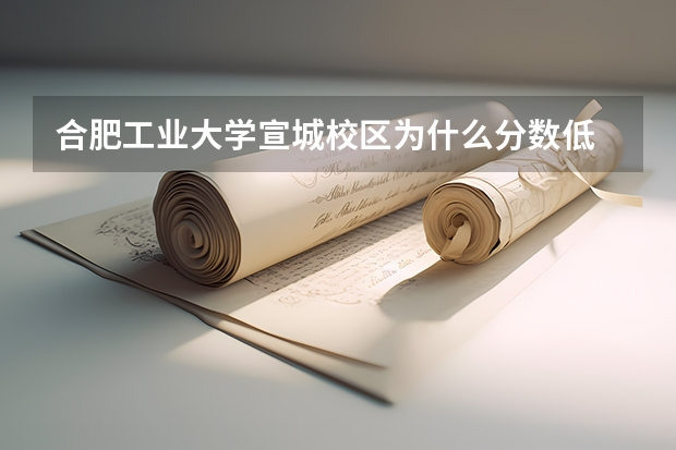 合肥工业大学宣城校区为什么分数低