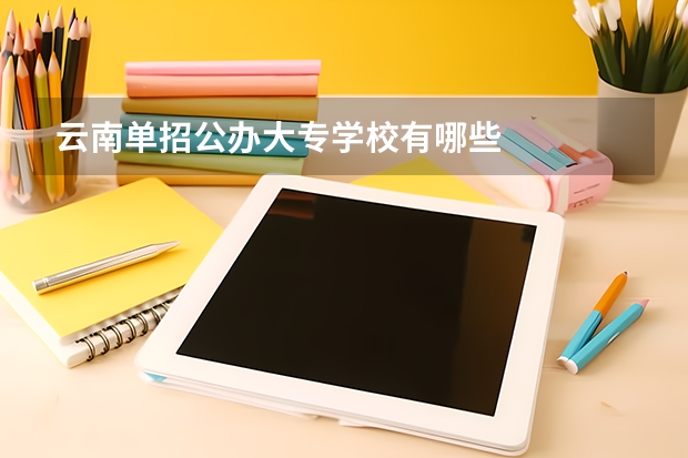 云南单招公办大专学校有哪些