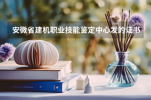 安微省建机职业技能鉴定中心发的证书有用吗？