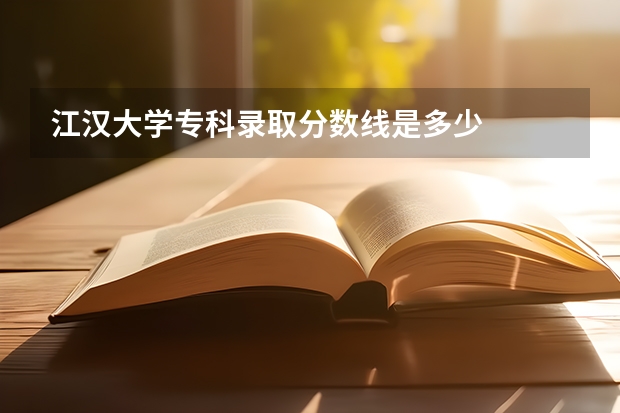 江汉大学专科录取分数线是多少