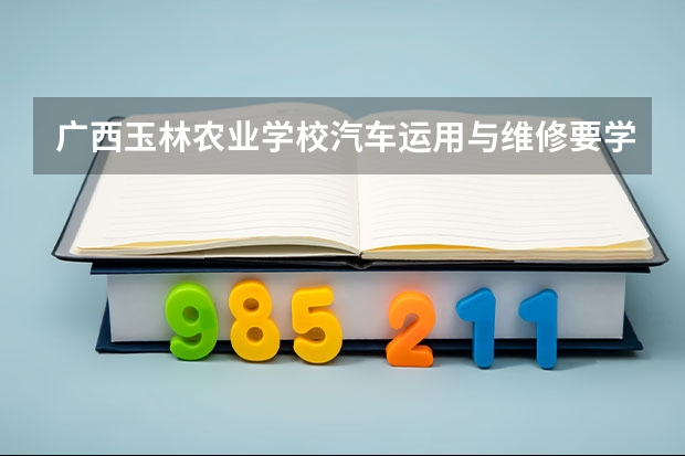 广西玉林农业学校汽车运用与维修要学几门课程 专业能力要求是什么